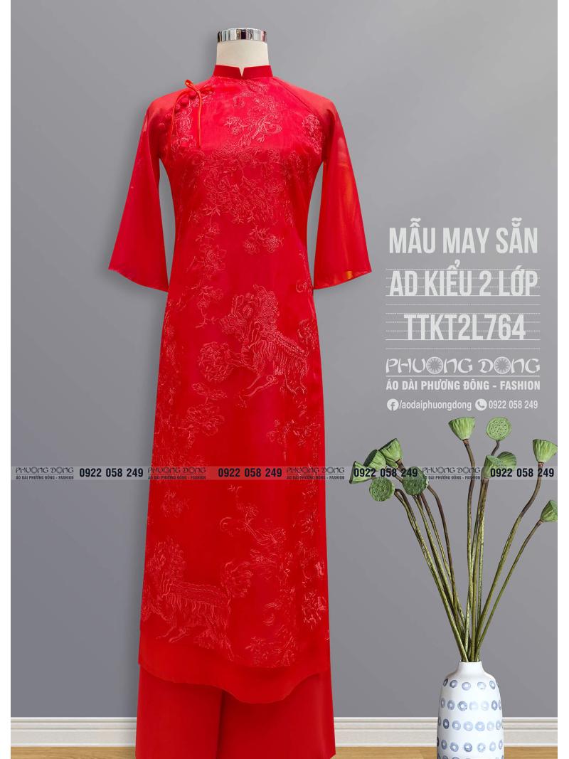 Áo Dài Phom Trẻ 2 Lớp 4 Tà TTK2L764